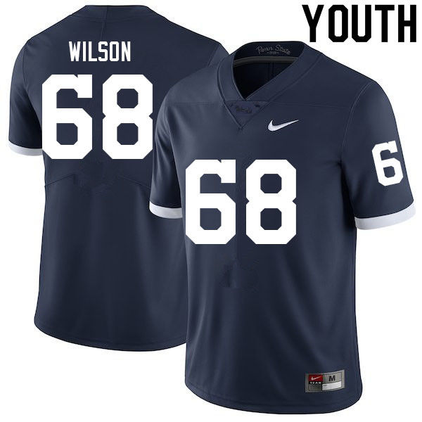 NCAA Nike Youth Penn State Nittany Lions Eric Wilson #68 College Football Authentic Navy Stitched Jersey VML6798QZ